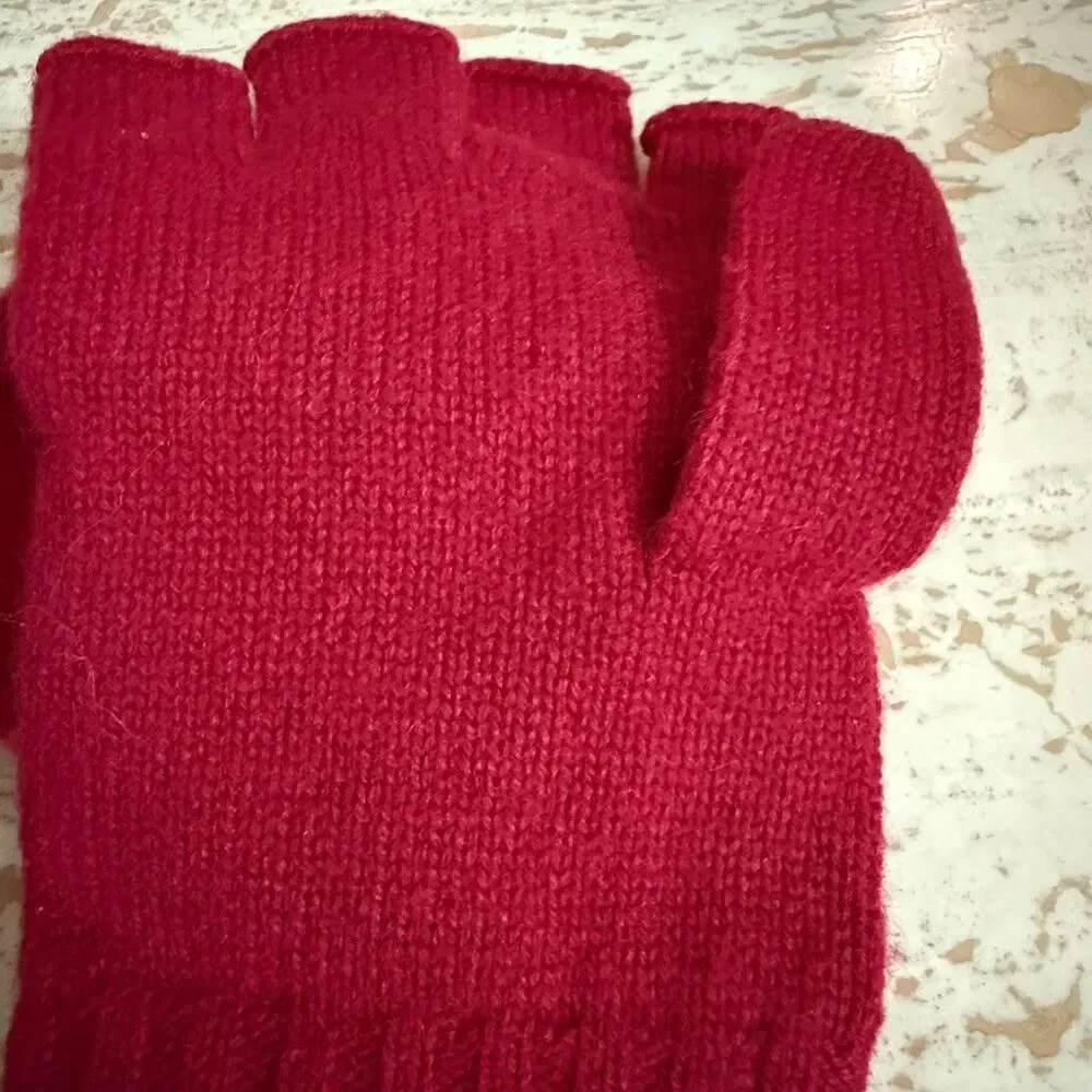 100% Cashmere Express womens convertible fingerless gloves with mittens